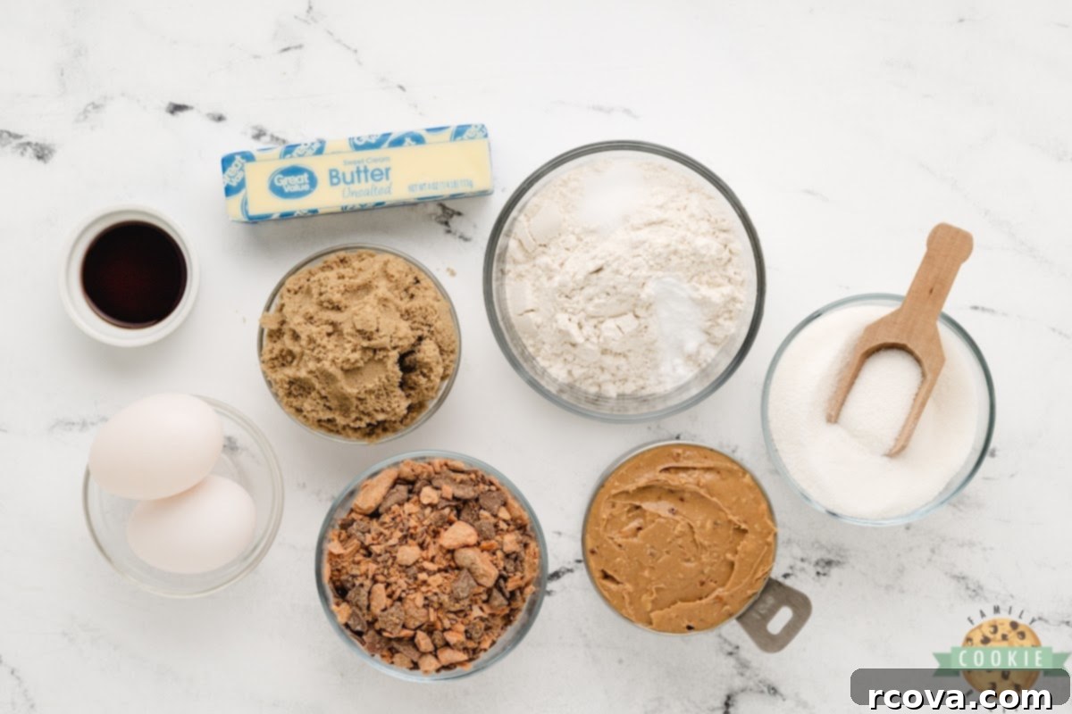 Butterfinger Peanut Butter Crunch Cookies 4 Ingredients in Butterfinger Peanut Butter Cookies.