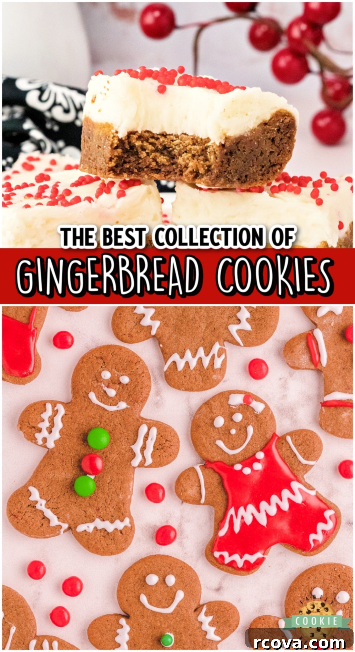Warm Gingerbread Delights 15 Collection of various festive gingerbread cookies for the holidays