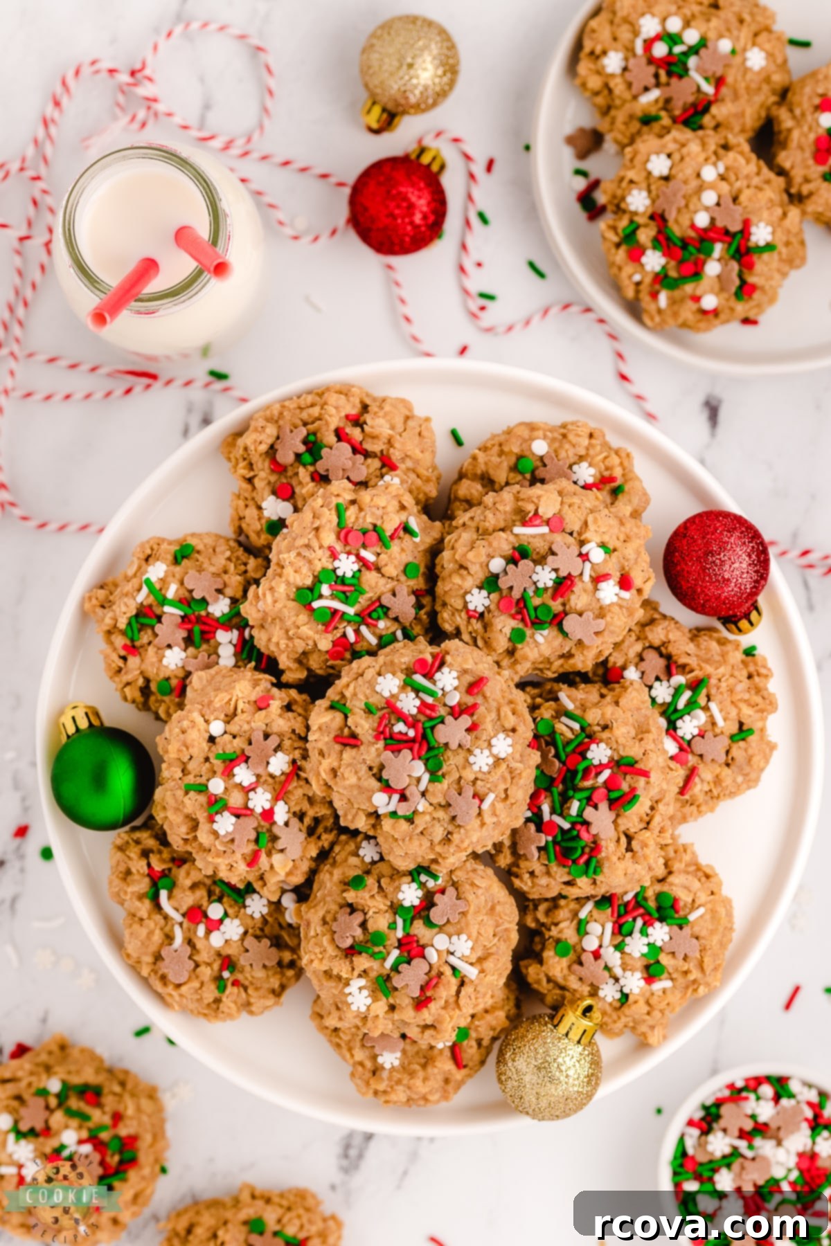 Warm Gingerbread Delights 6 Plate of easy no-bake gingerbread cookies with festive spices