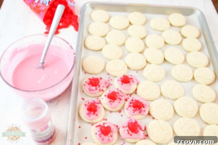 Valentine's Day Cake Mix Cookie Bliss 6 Valentines Cake Mix Cookies cooling on a rack