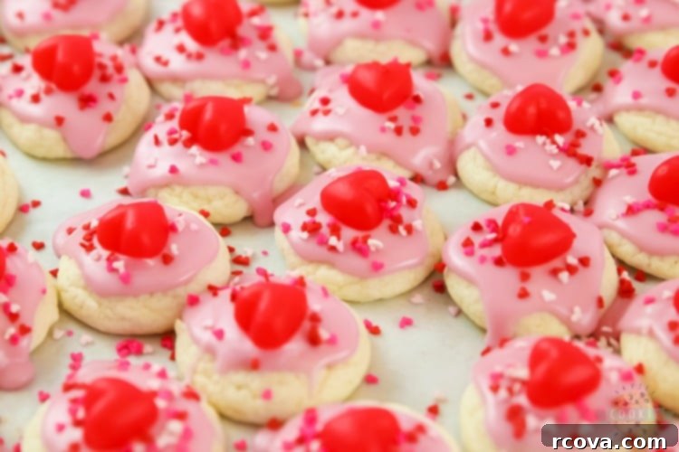 Valentine's Day Cake Mix Cookie Bliss 7 Frozen Valentine's Cake Mix Cookies, ready to be thawed