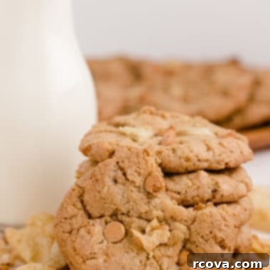 Salty Sweet Cookie Crunch 8 Close-up of freshly baked Potato Chip Cookies showcasing their salty and sweet appeal