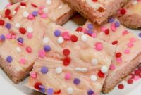 Decadent Strawberry Cheesecake Cookie Bars