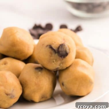 Indulgent Chocolate Chip Dough Gems 11 Edible chocolate chip cookie dough bites are the ultimate safe raw cookie dough treat, perfectly portioned and delicious.