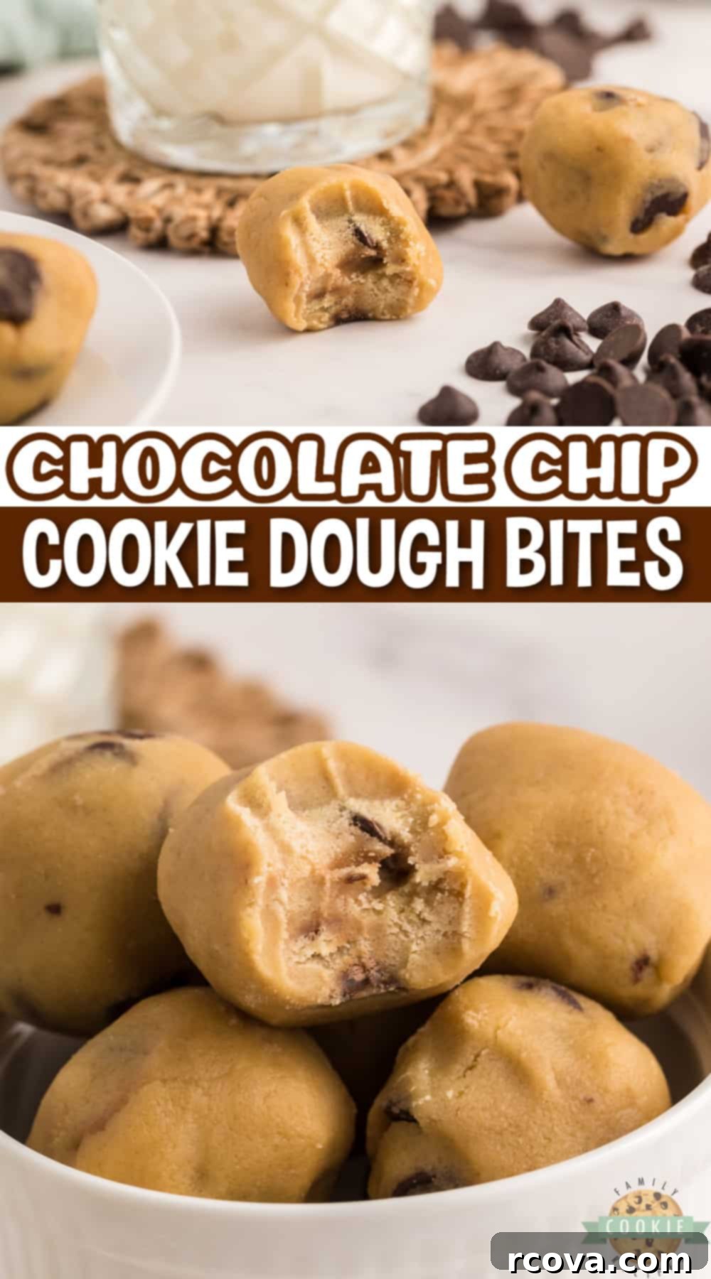 Indulgent Chocolate Chip Dough Gems 15 A final shot of several chocolate chip cookie dough bites, perfectly arranged and incredibly tempting.