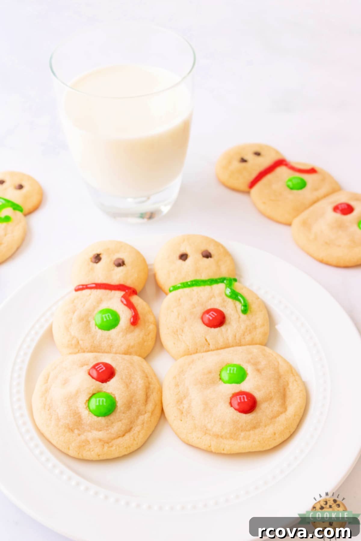 Sweet Snowman Delights 11 Sugar cookies shaped like snowmen.