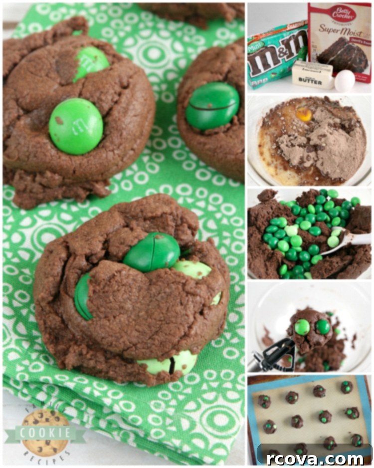 Effortless Mint Chocolate Cookies 5 Step-by-step instructions on making easy cake mix cookies