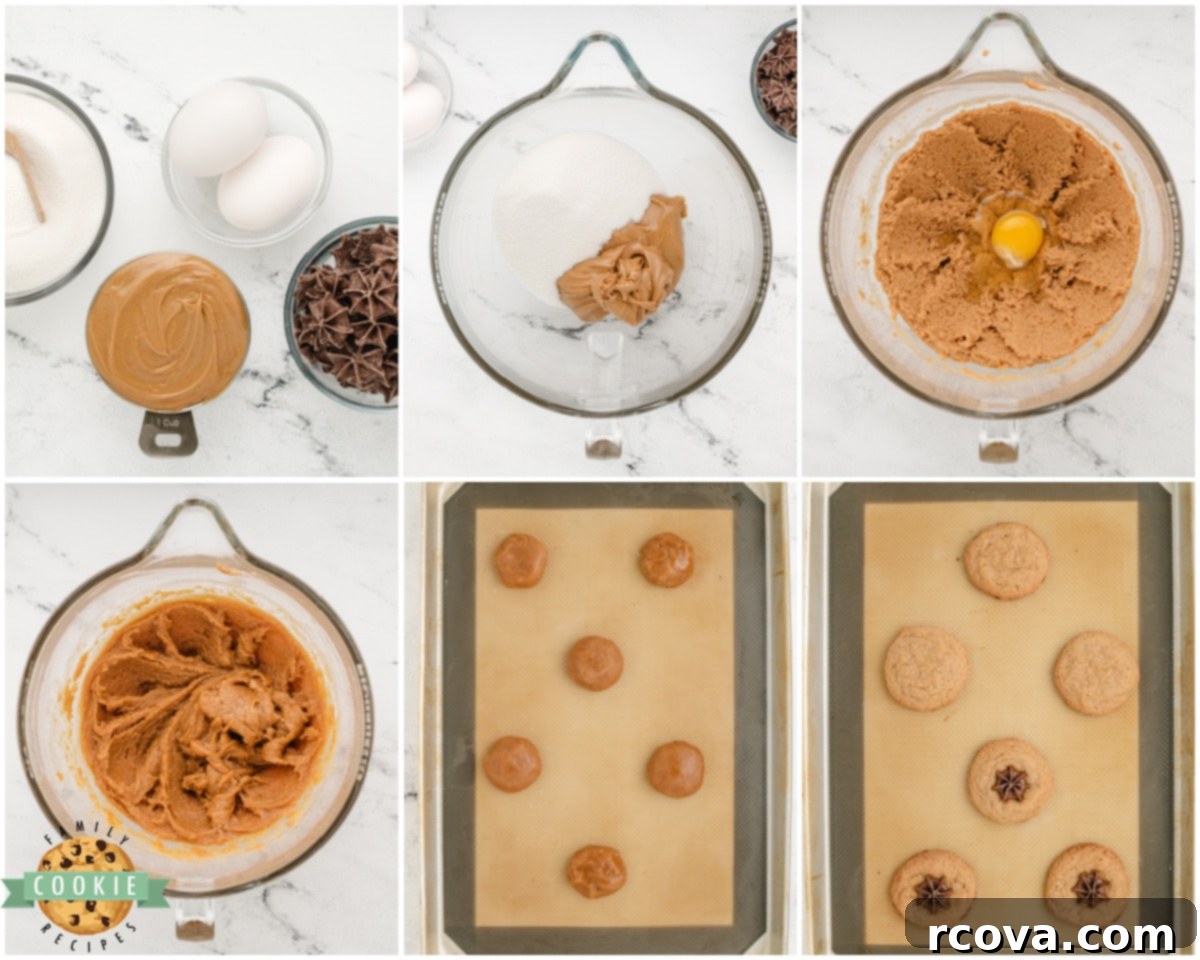 Effortless Peanut Butter Blossoms 4 how to make 4 ingredient Peanut Butter Kiss cookies - mixing the dough