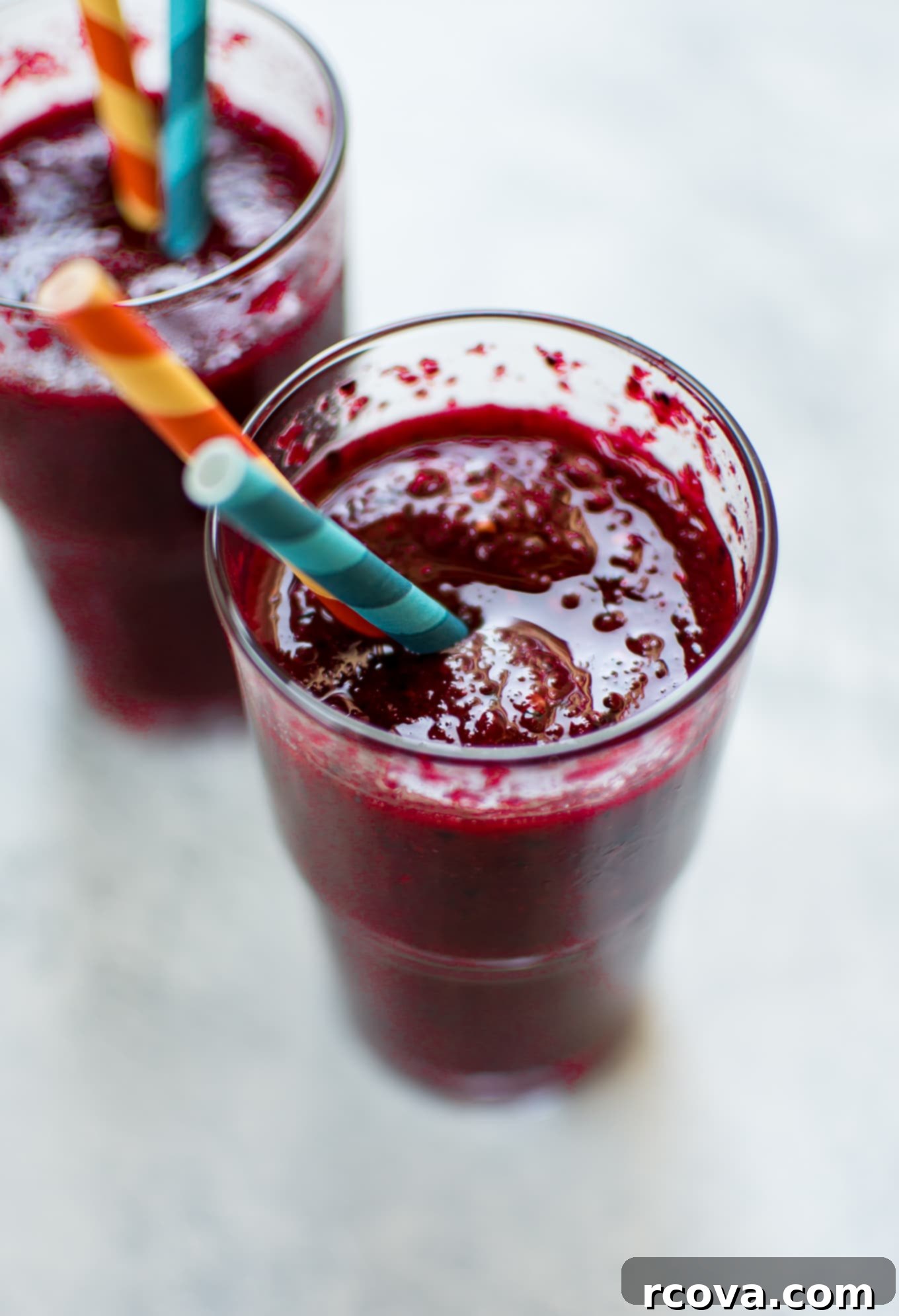 Power-Packed Protein Blends for Wellness 16 Beet and Berry Smoothie via Salt & Lavender, a vibrant and healthy drink.
