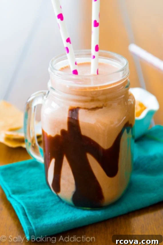 Power-Packed Protein Blends for Wellness 18 Chocolate Peanut Butter Protein Smoothie via Sally’s Baking Recipes, a decadent yet healthy treat.