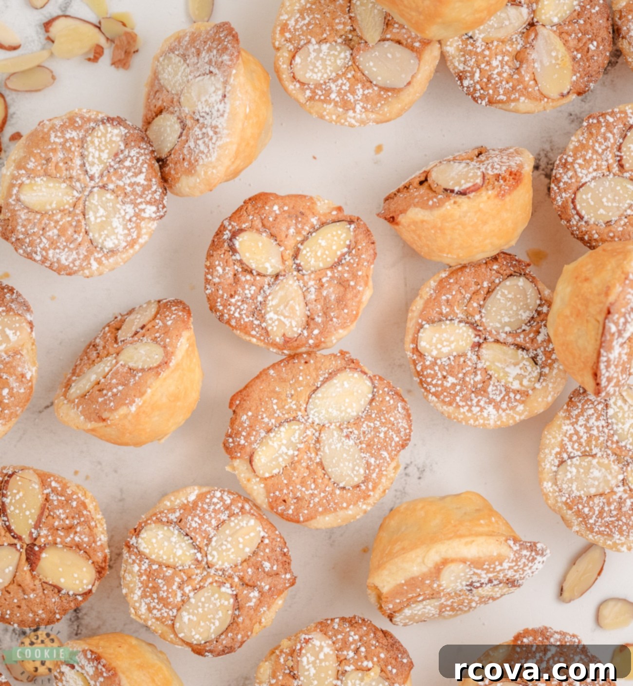 Dutch Almond Cookie Bites 5 A tray filled with freshly baked Dutch Almond Cookies, warm from the oven