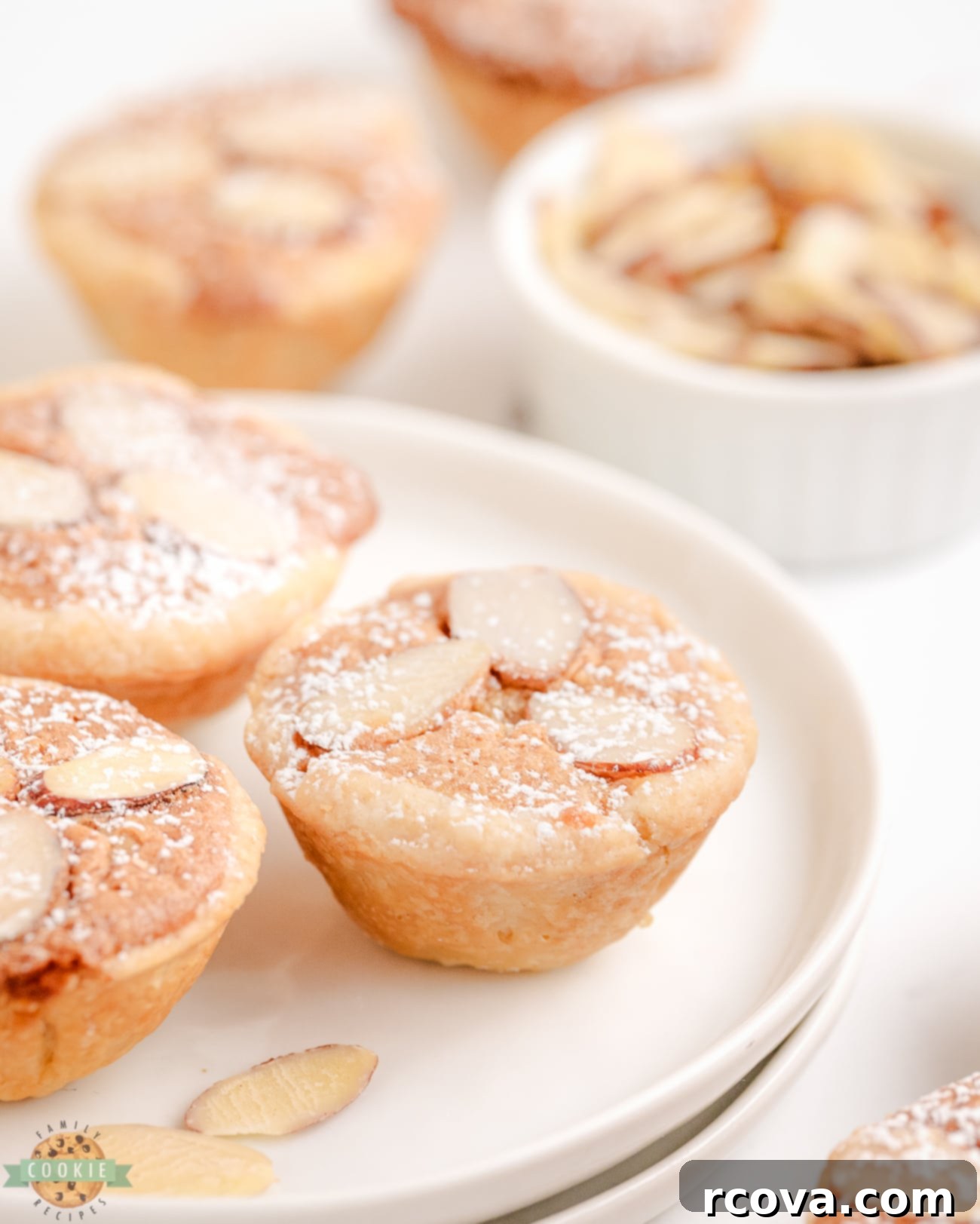 Dutch Almond Cookie Bites 7 A small plate of Dutch Almond Cookies, elegantly presented