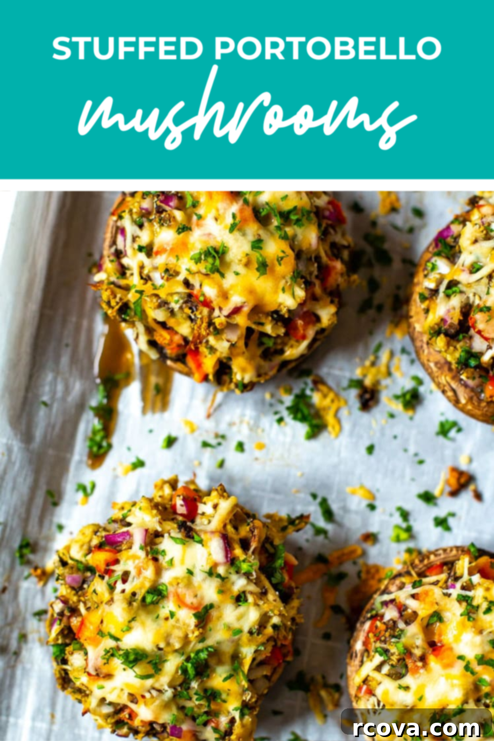 Perfectly Stuffed Portobello Mushrooms 10 Stuffed Portobello Mushrooms Recipe Pinterest graphic