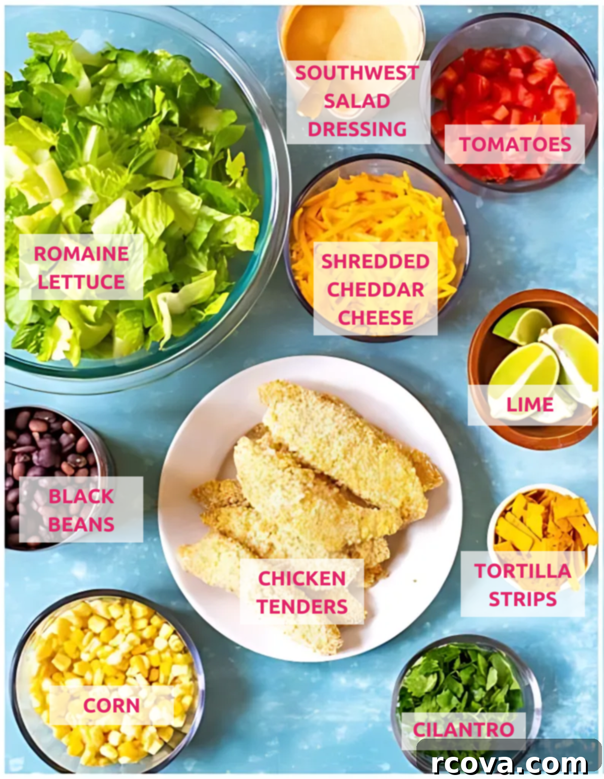 Homemade McDonald's Southwest Salad Recipe 4 Ingredients for making McDonald's Southwest Salad