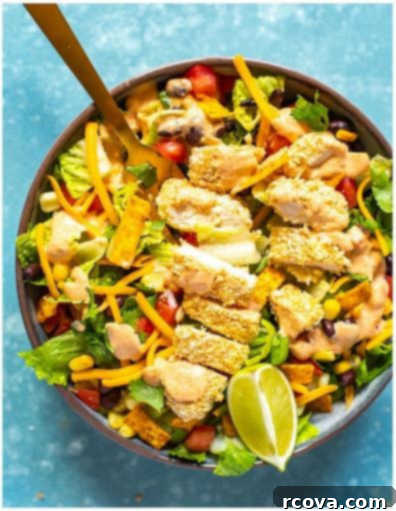Homemade McDonald's Southwest Salad Recipe 7 A close-up of McDonald's Southwest Salad