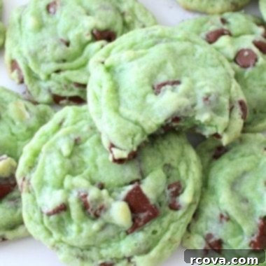 Decadent Mint Chocolate Chip Cookies 5 Mint Chocolate Chip Cookies made by adding mint extract & chocolate chips to a delicious pudding cookie dough. This chocolate chip cookie recipe is perfect for those who love mint chip ice cream. Our Mint Chocolate Chip Cookies are great for holiday baking!