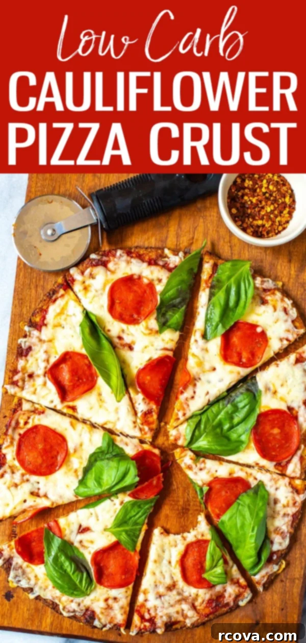 Ultimate 3-Ingredient Cauliflower Pizza Crust 11 This Perfect Cauliflower Pizza Crust is a low carb recipe with just 3 ingredients, so you can enjoy your favourite pizza with way less carbs. #lowcarb #cauliflowercrust