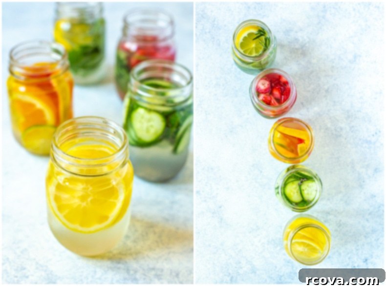 Five Fresh Takes on Lemon Water 8 lemon infused water and 4 other fruit and vegetable waters