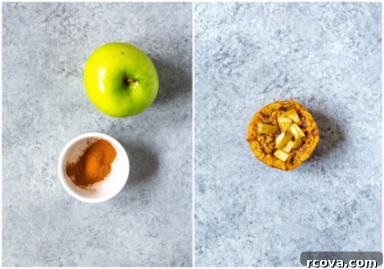 Five Flavor Baked Oatmeal Cups 9 Wholesome Apple Cinnamon Baked Oatmeal Cups, ideal for a comforting and healthy breakfast.
