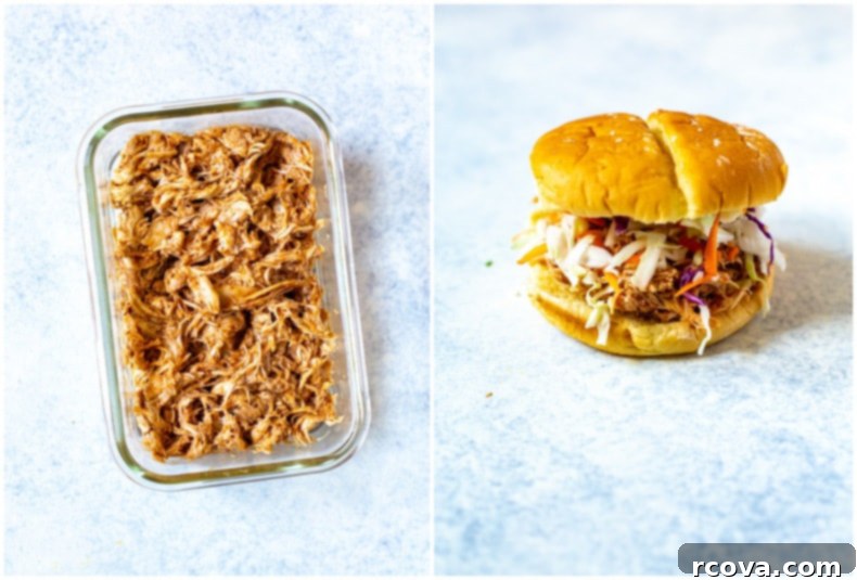 5 Deliciously Simple Shredded Chicken Meals 6 Shredded BBQ Chicken in a bowl