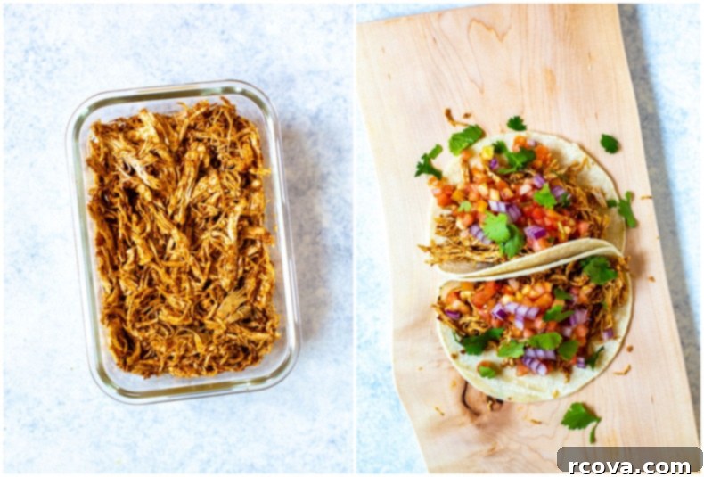 5 Deliciously Simple Shredded Chicken Meals 9 Chili Lime Shredded Chicken in a bowl with lime wedges