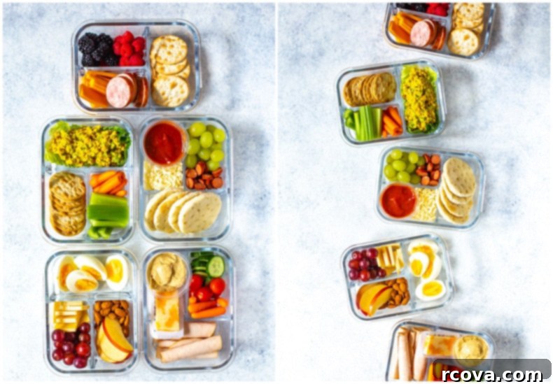 5 No-Fuss Bento Box Lunches 4 A vibrant and healthy bento lunch box filled with various fresh foods.