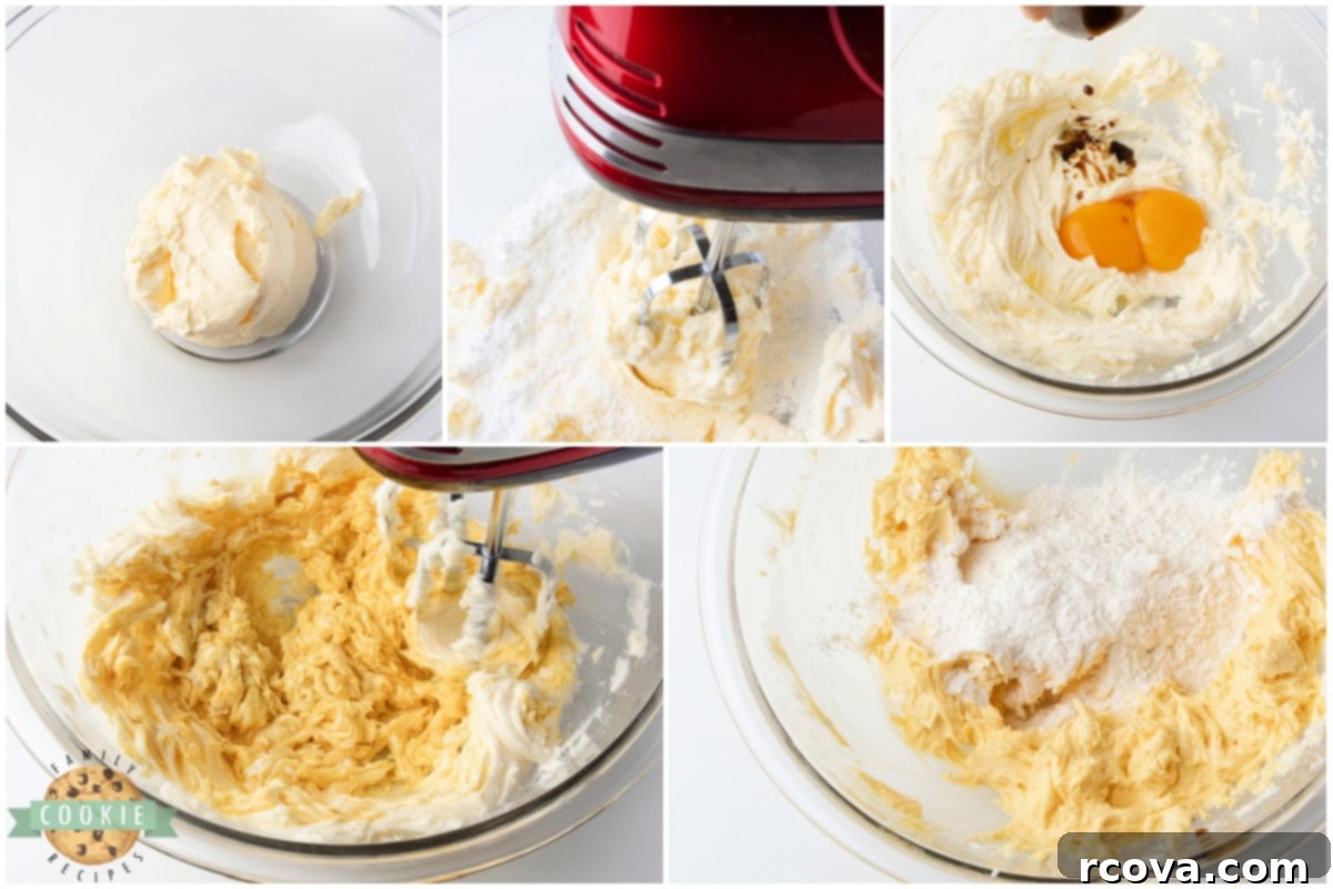 Classic Holiday Butter Cookies 6 Mixing up cookie dough.