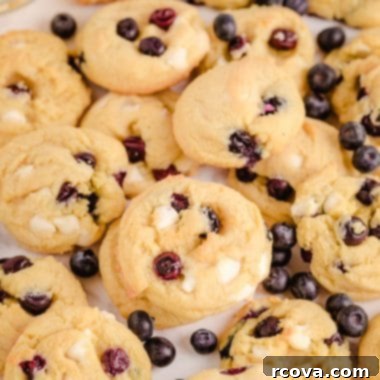 Blueberry Velvet Dreams 7 A plate of freshly baked Blueberry Cream Cookies.