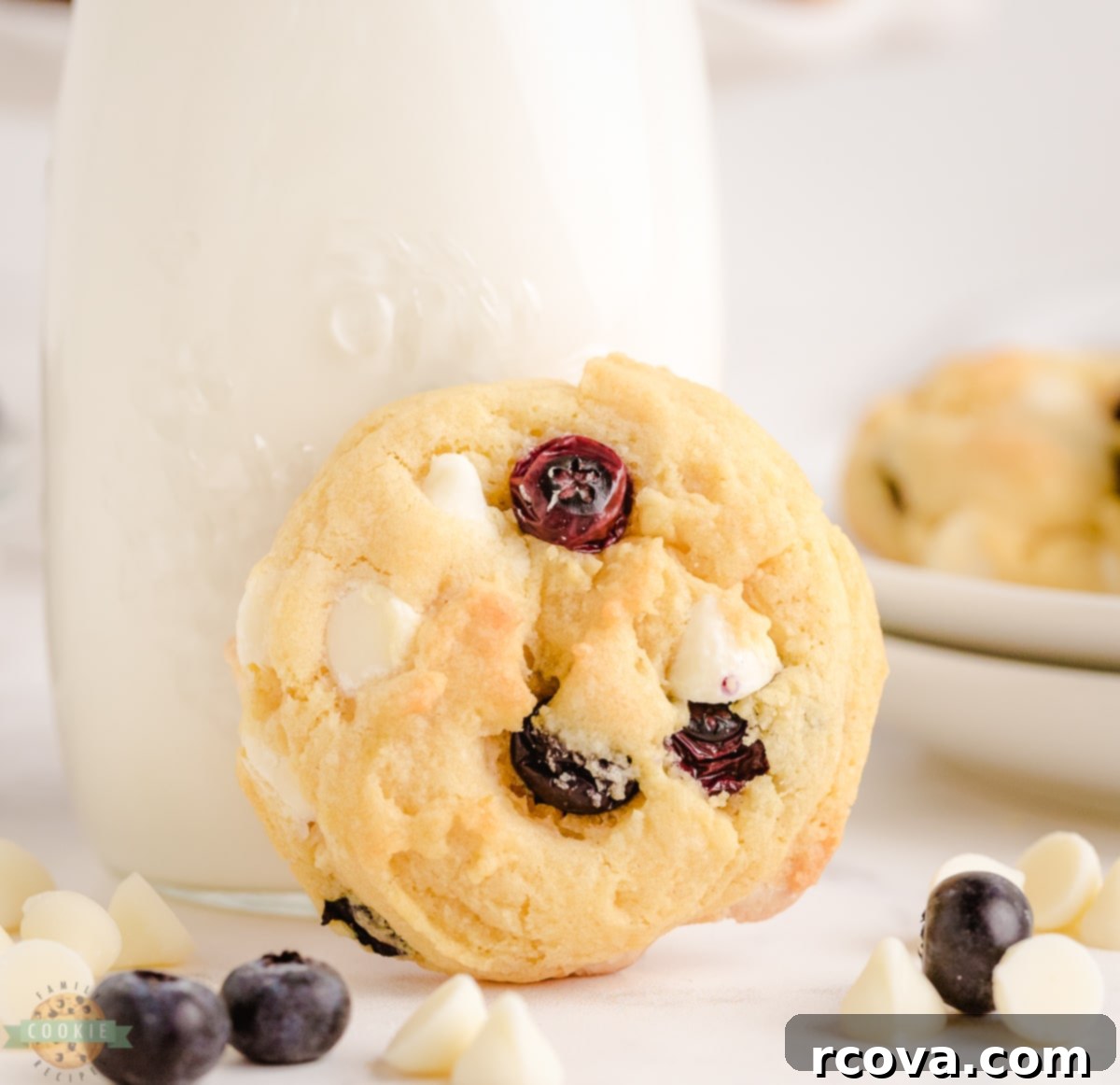 Blueberry Velvet Dreams 9 A basket overflowing with freshly baked Blueberry Cream Cookies.