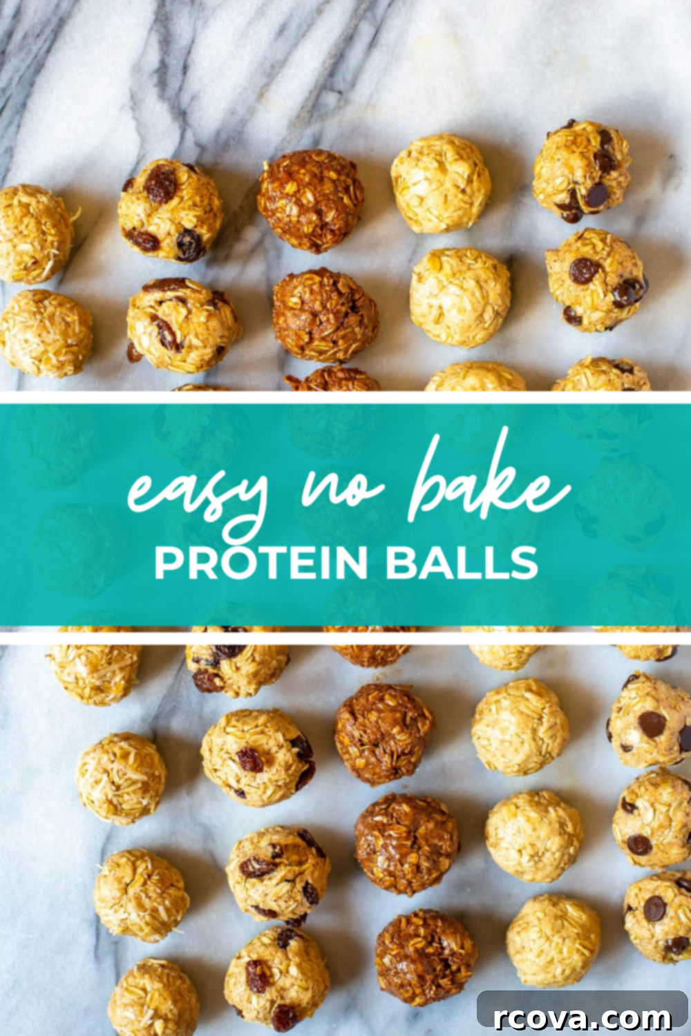 Quick No-Bake Protein Bites: Five Delicious Flavors 11 Row of no bake protein balls ready to eat