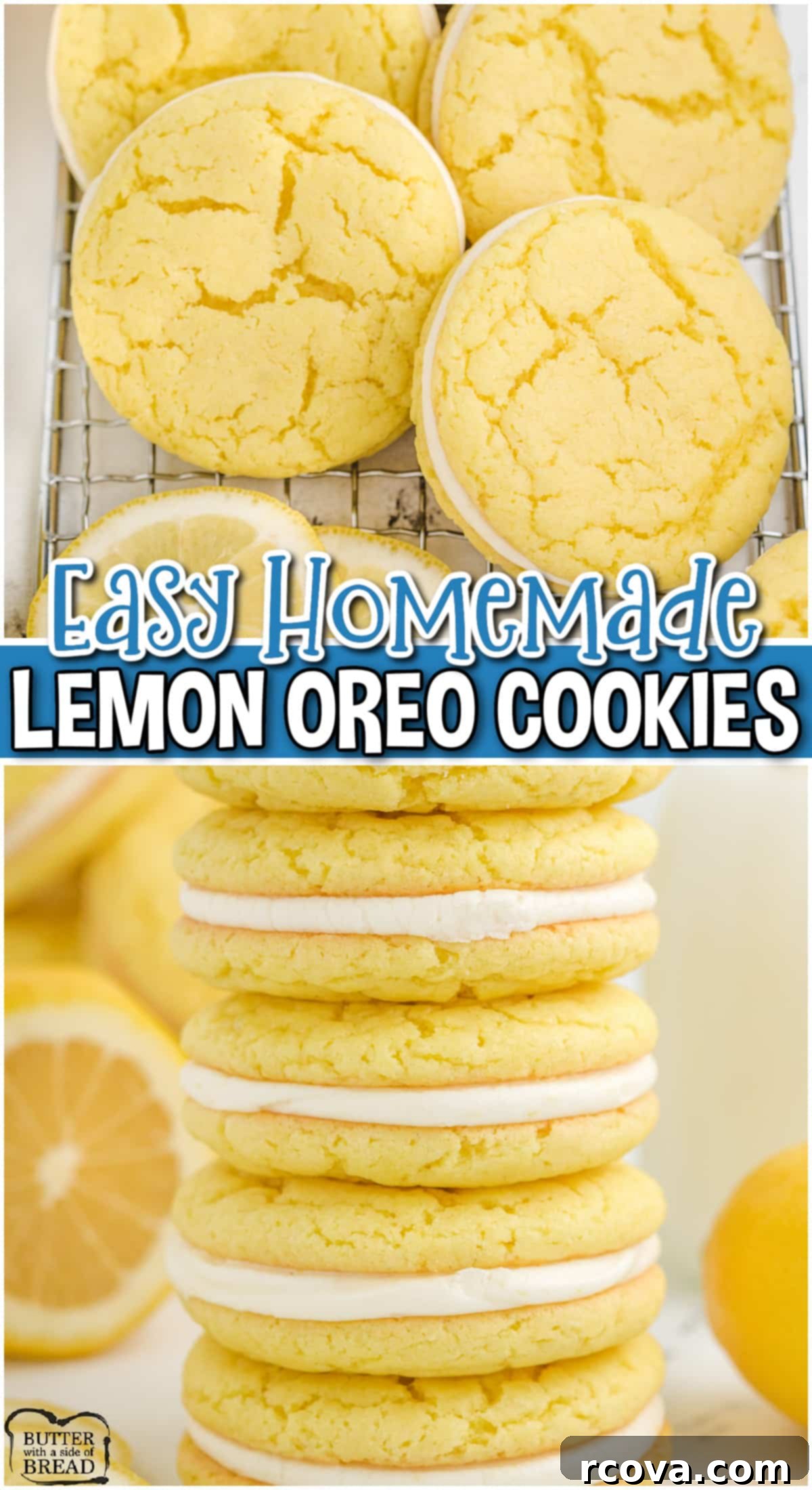 Zesty Lemon Oreo Cake Mix Cookies 9 Cake Mix Lemon Oreo Cookies made easy with a handful of ingredients & sandwiched with a delightful lemon cream cheese filling! They're a delicious and unique twist on the classic treat!