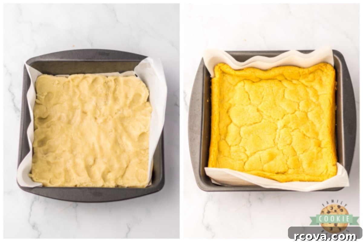 Irresistible Peanut Caramel Cookie Bars 7 Preparing sugar cookie crust with pre-made refrigerated sugar cookie dough in a baking dish