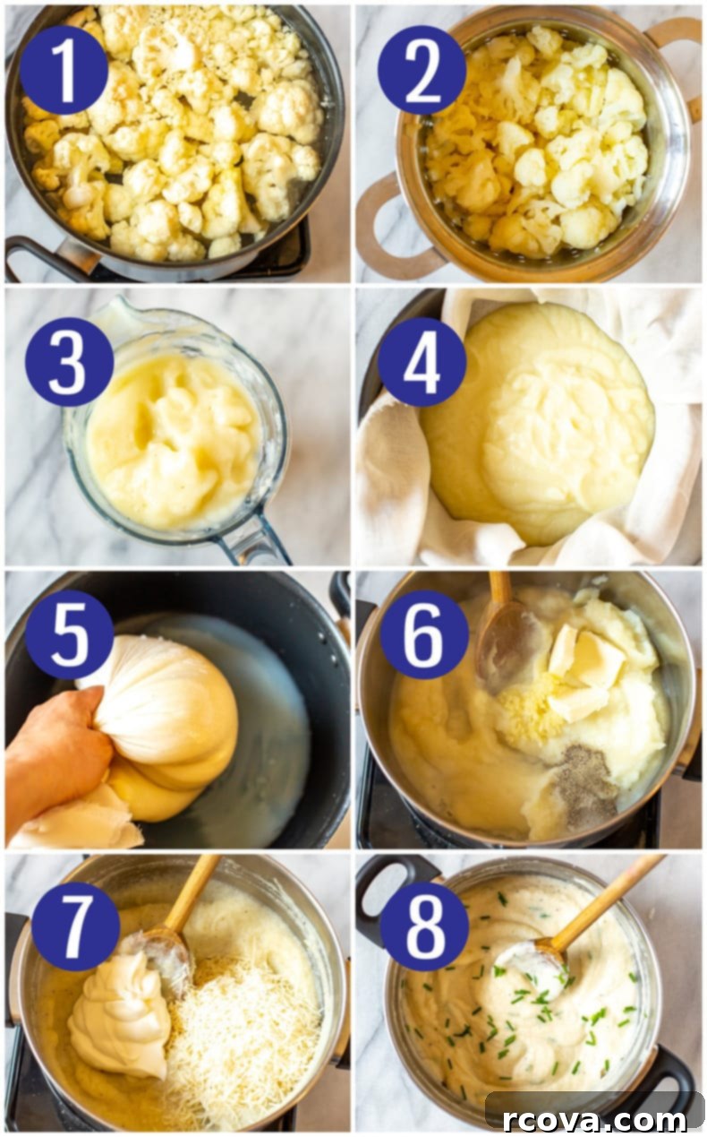 Keto Creamy Cauliflower Mash 4 Cauliflower Mashed Potatoes