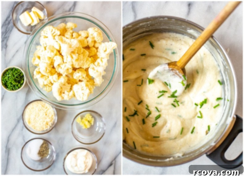 Keto Creamy Cauliflower Mash 5 Cauliflower Mashed Potatoes