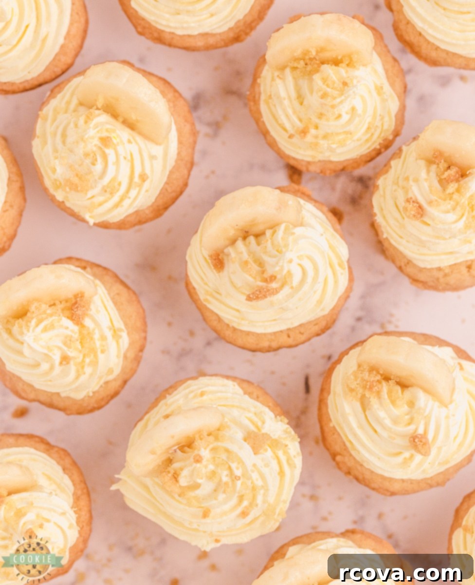 Banana Cream Dream Cookies 6 top view of banana cream pie cookies