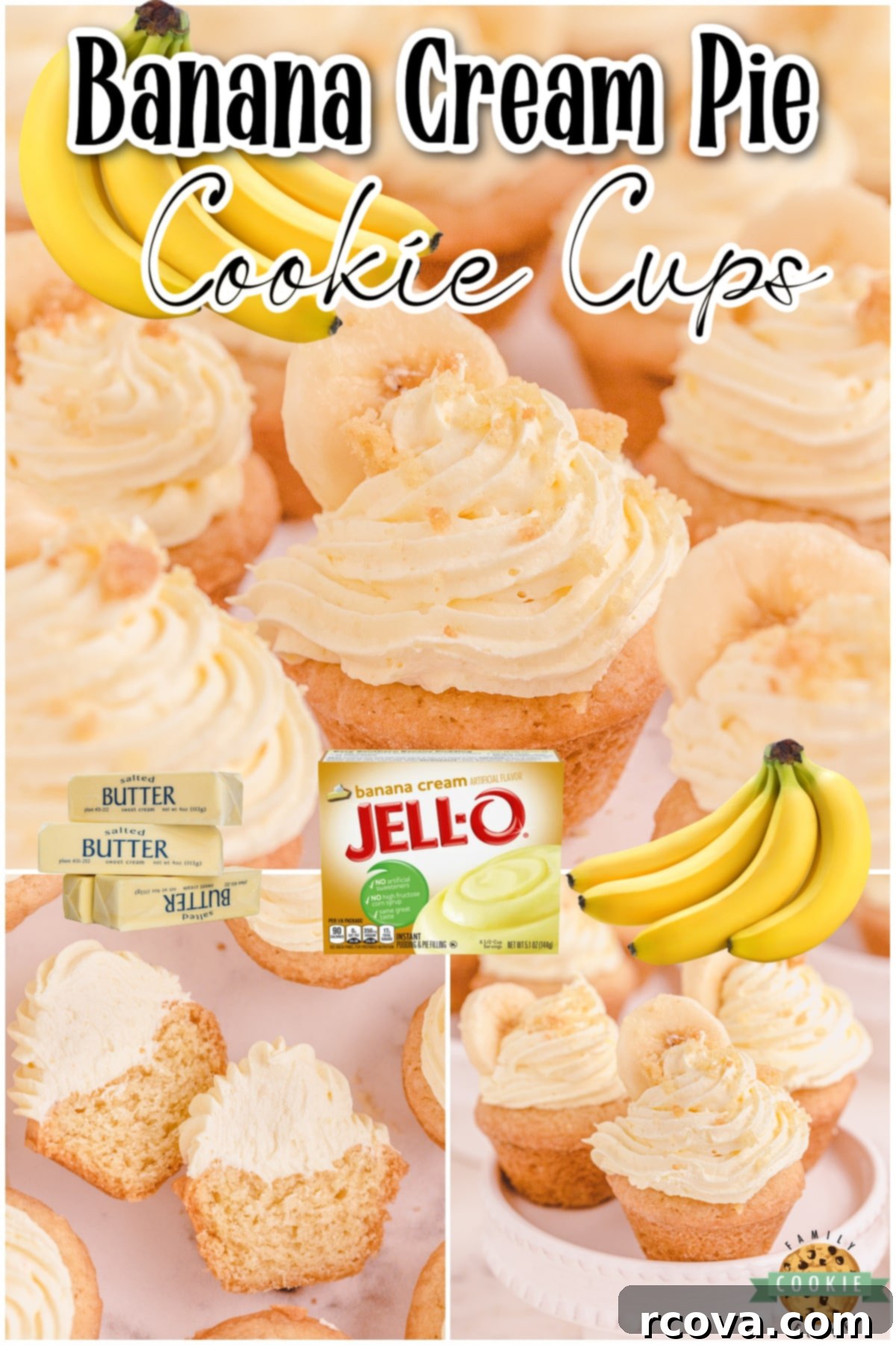 Banana Cream Dream Cookies 7 Banana Cream Pie Cookies are everything you love about Banana Cream Pie, in bite-sized cookie form! Easy family favorite banana cookie recipe!