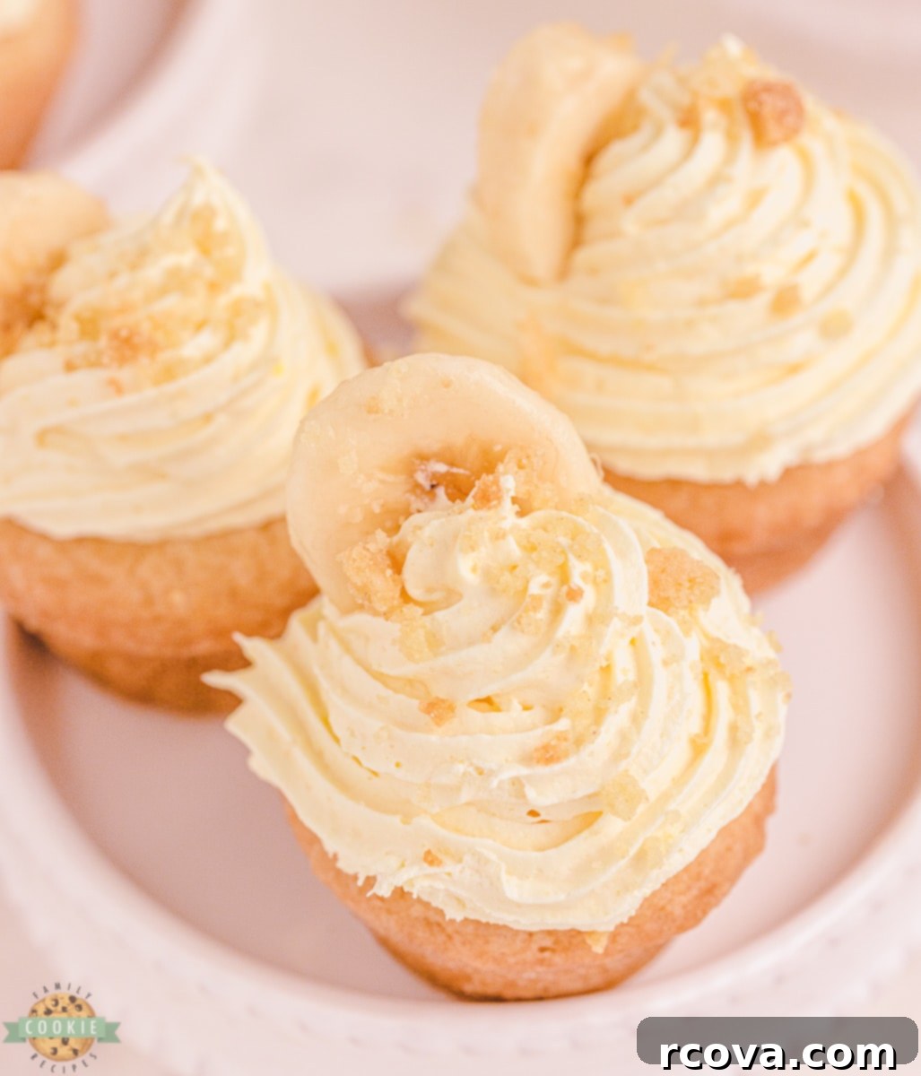 Banana Cream Dream Cookies 9 banana cream pie cookies with sliced banana on top