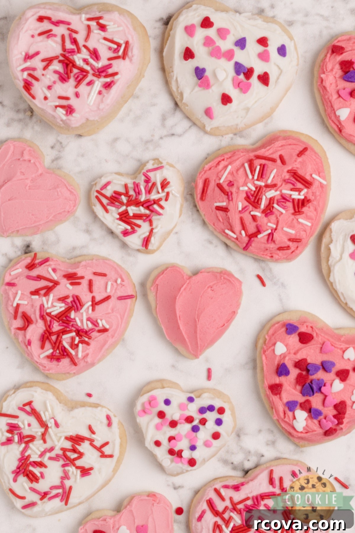 Love-Infused Sugar Delights 14 A close-up view of thick, soft sugar cookies, showing their perfect texture before frosting.