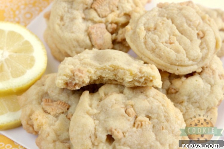 Zesty Lemon Burst Cookies 6 Double Lemon Cookies made with lemon pudding mix and crushed Lemon Oreos for lots of delicious lemon flavor! These cookies are soft, chewy and super easy to make too!