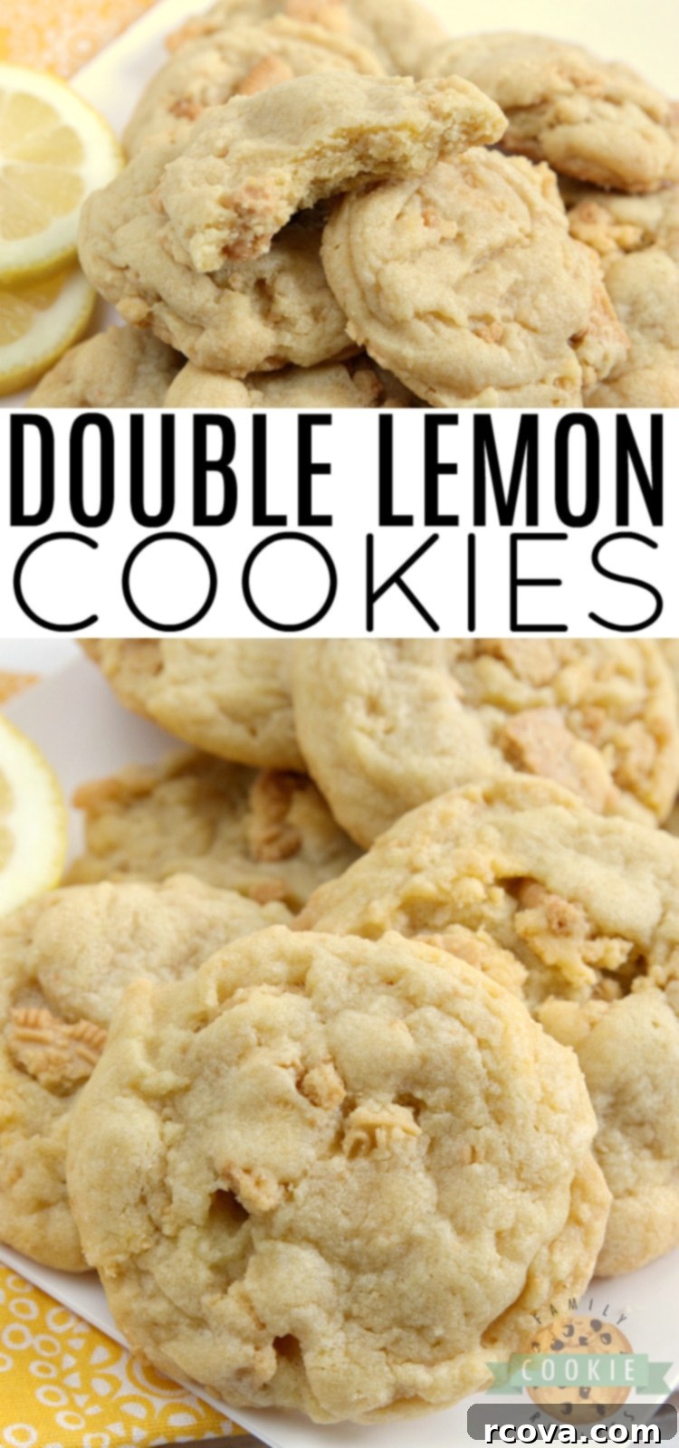 Zesty Lemon Burst Cookies 8 Double Lemon Cookies made with lemon pudding mix and crushed Lemon Oreos for lots of delicious lemon flavor! These cookies are soft, chewy and super easy to make too!