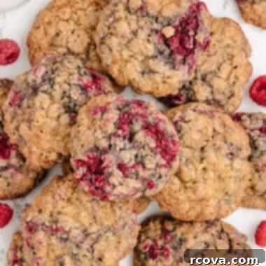 Chewy Raspberry Oatmeal Cookies 6 img 31584 5