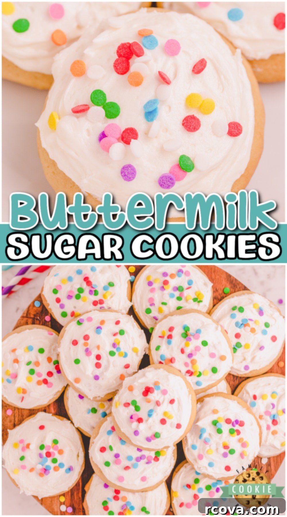 Velvety Buttermilk Sugar Cookies 9 Buttermilk Sugar Cookies are soft, pillowy cookies with a fantastic vanilla buttercream. This sugar cookie with buttermilk recipe is a tried & true family favorite you'll want to keep!