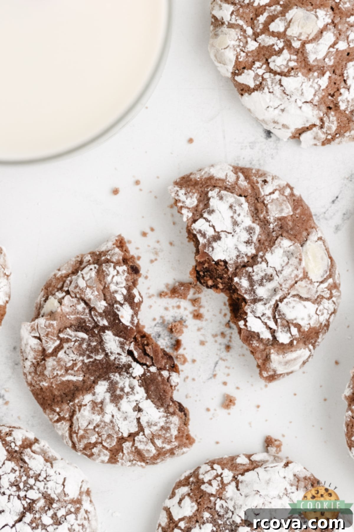 Fudgy Brownie Crinkles 11 Chocolate cookie made with brownie mix.