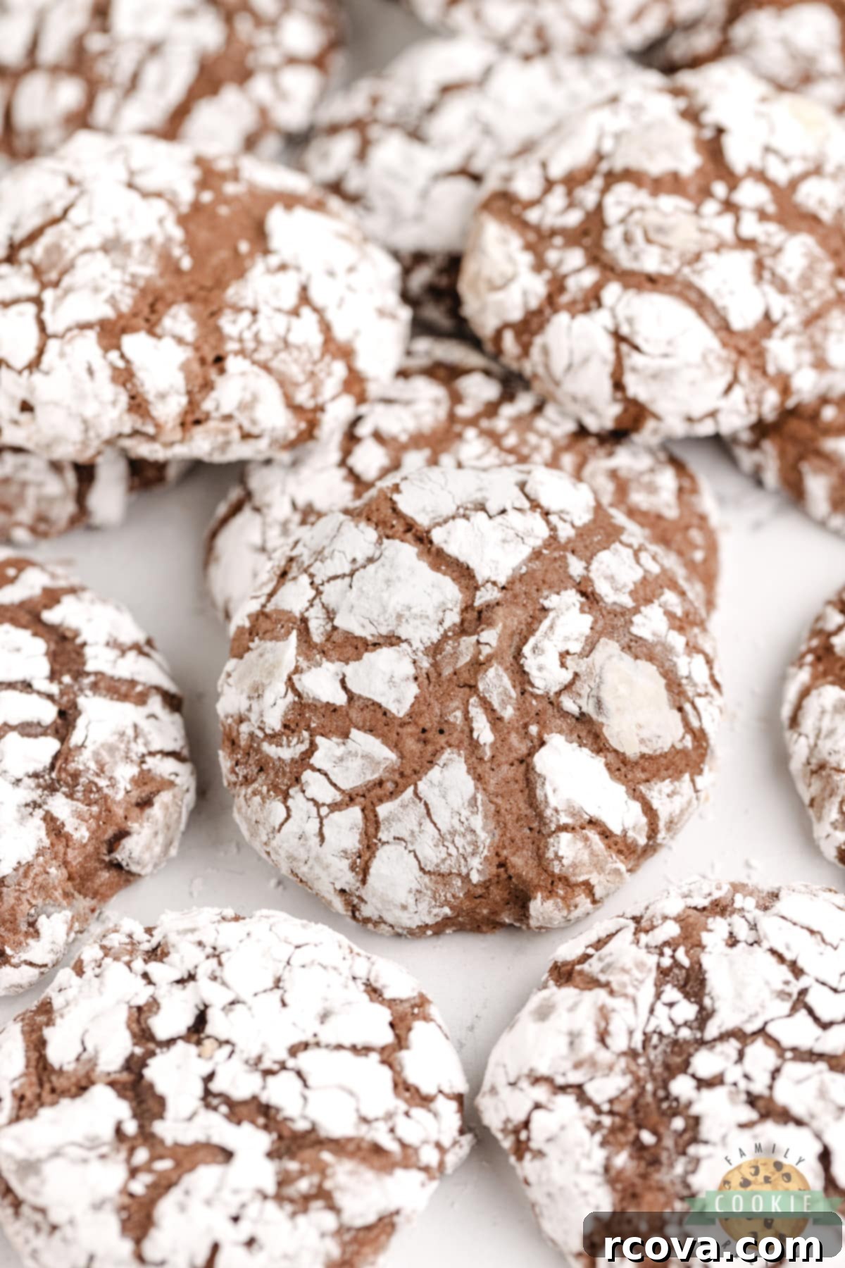 Fudgy Brownie Crinkles 4 Cookies made with a brownie mix.