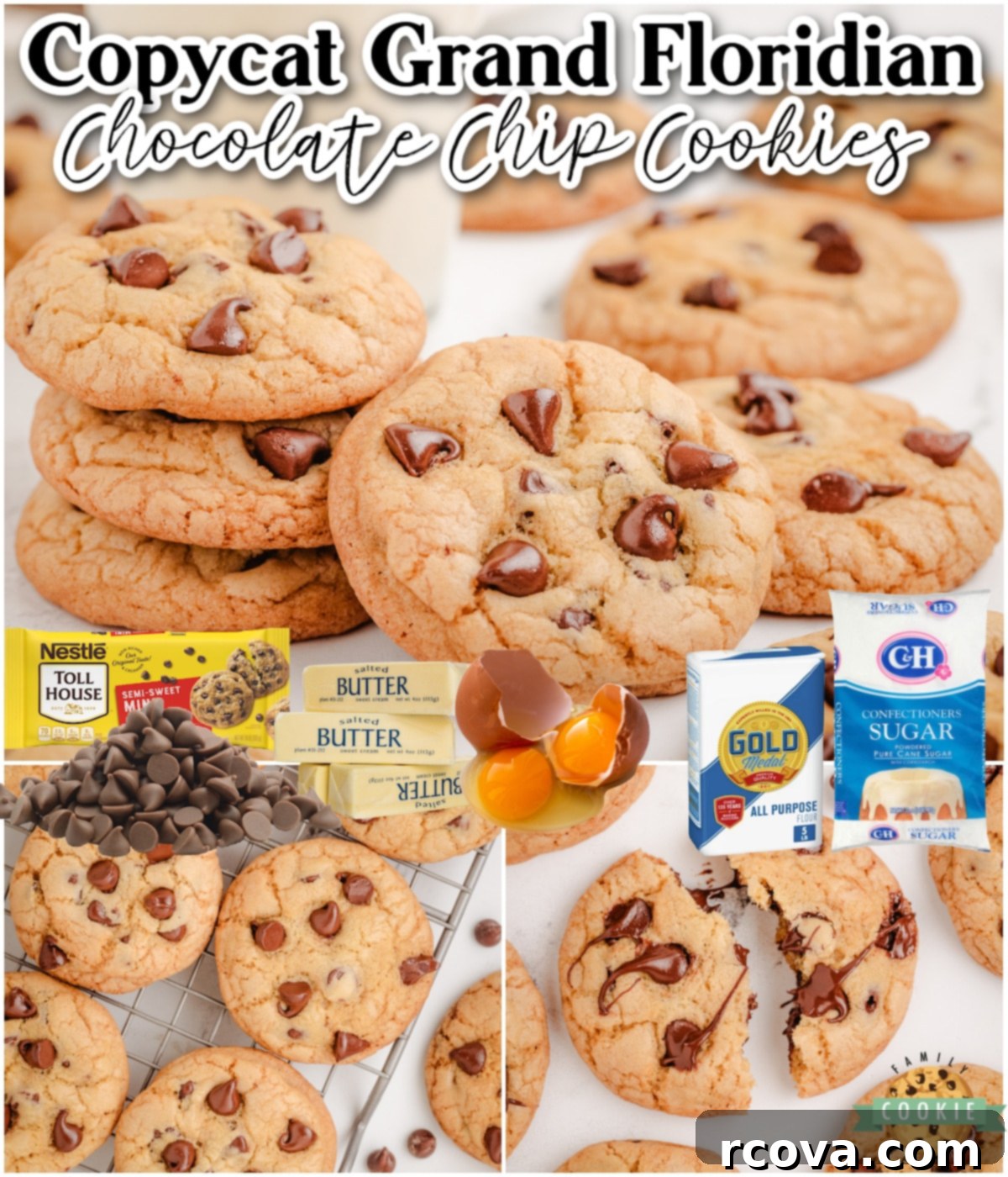Homemade Grand Floridian Chocolate Chip Cookies 8 Copycat Grand Floridian Hotel Chocolate Chip Cookie recipe just like from the park! Fantastic cookies that are crisp on the outside and chewy on the inside with great flavor!