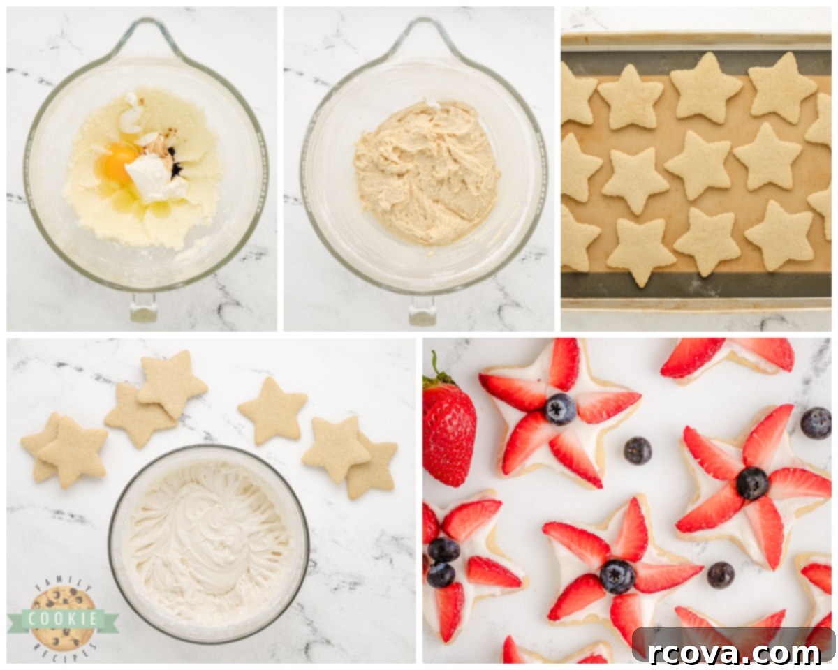 Star-Spangled Berry Cookies 4 How to make 4th of July Berry Star cookies