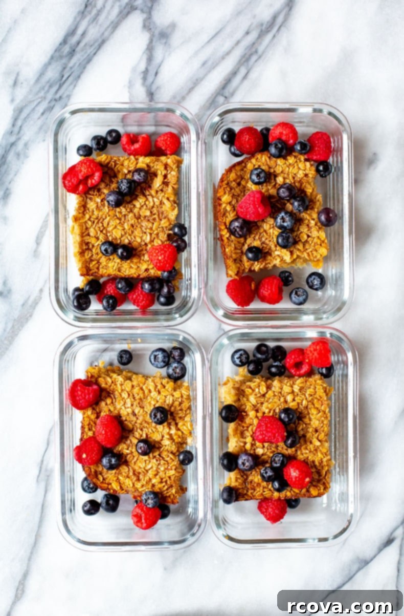 Ultimate Baked Oatmeal 6 A serving of baked oatmeal with a fork, ready to be enjoyed