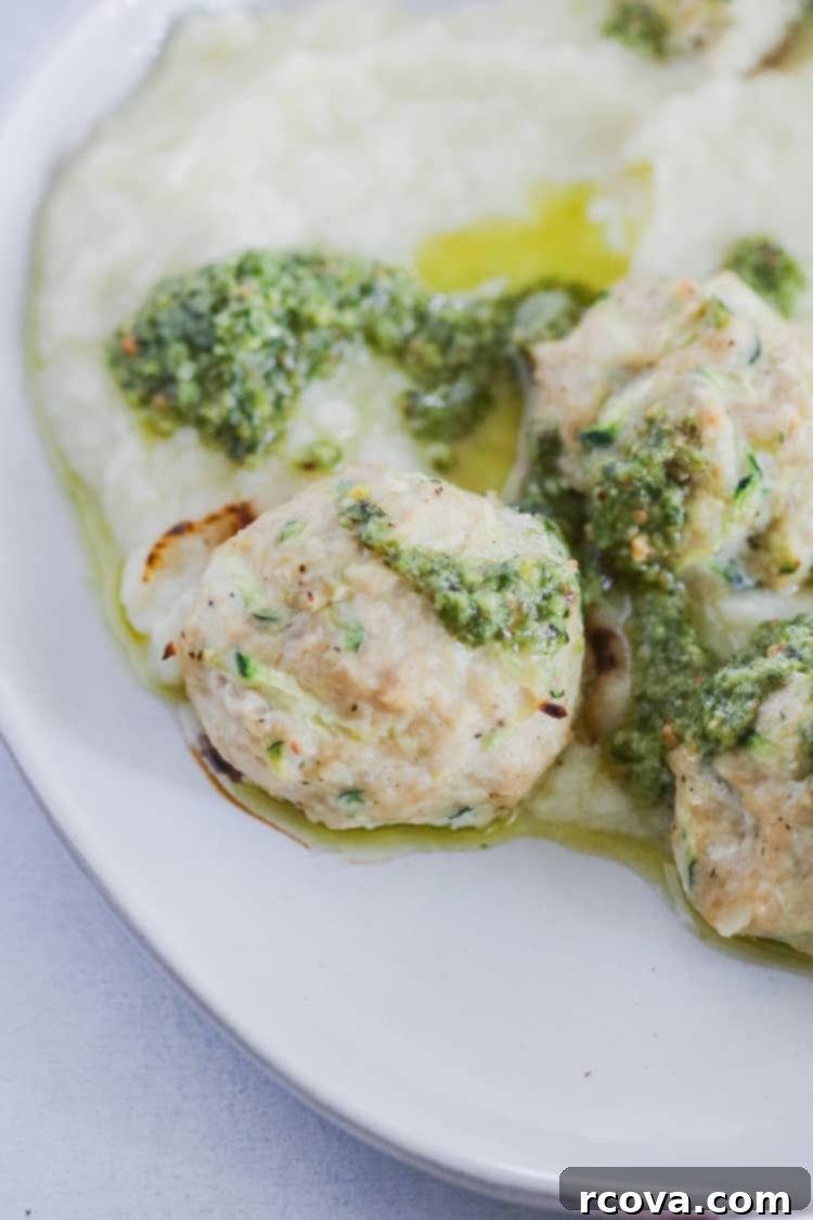 Delicious Air Fryer Chicken and Zucchini Meatballs 3 Close-up of grated zucchini for meatballs