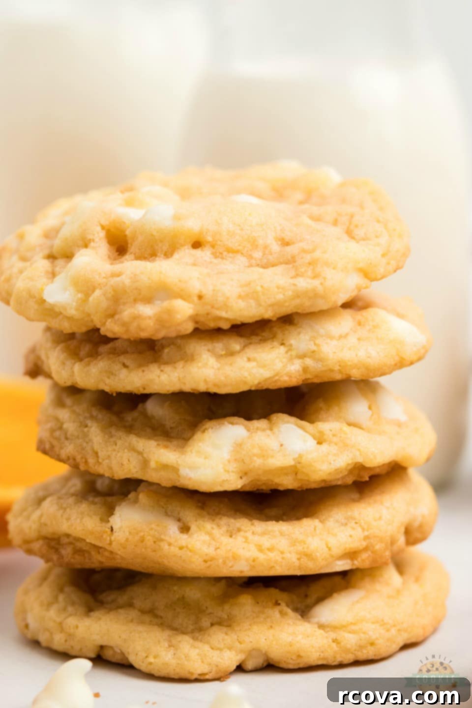Zesty Orange Creamsicle Delights 3 Orange Creamsicle Cookies are creamsicles in cookie form! Soft & chewy cookies with bright orange flavor and sweet white chocolate chips.