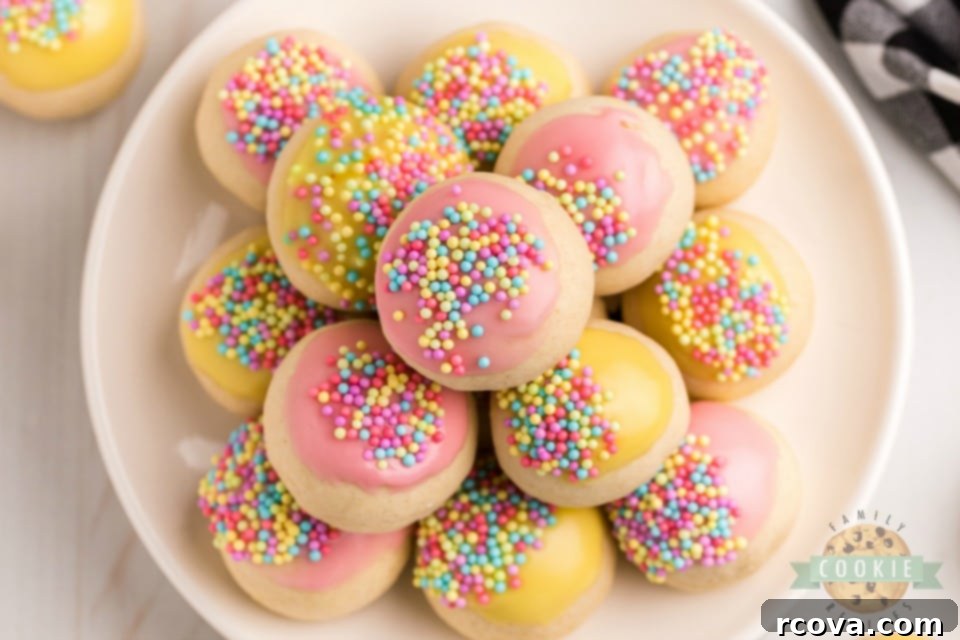 Classic Frosted Italian Cookies 2 Homemade Frosted Italian Cookies recipe, featuring perfectly glazed and sprinkled cookies.